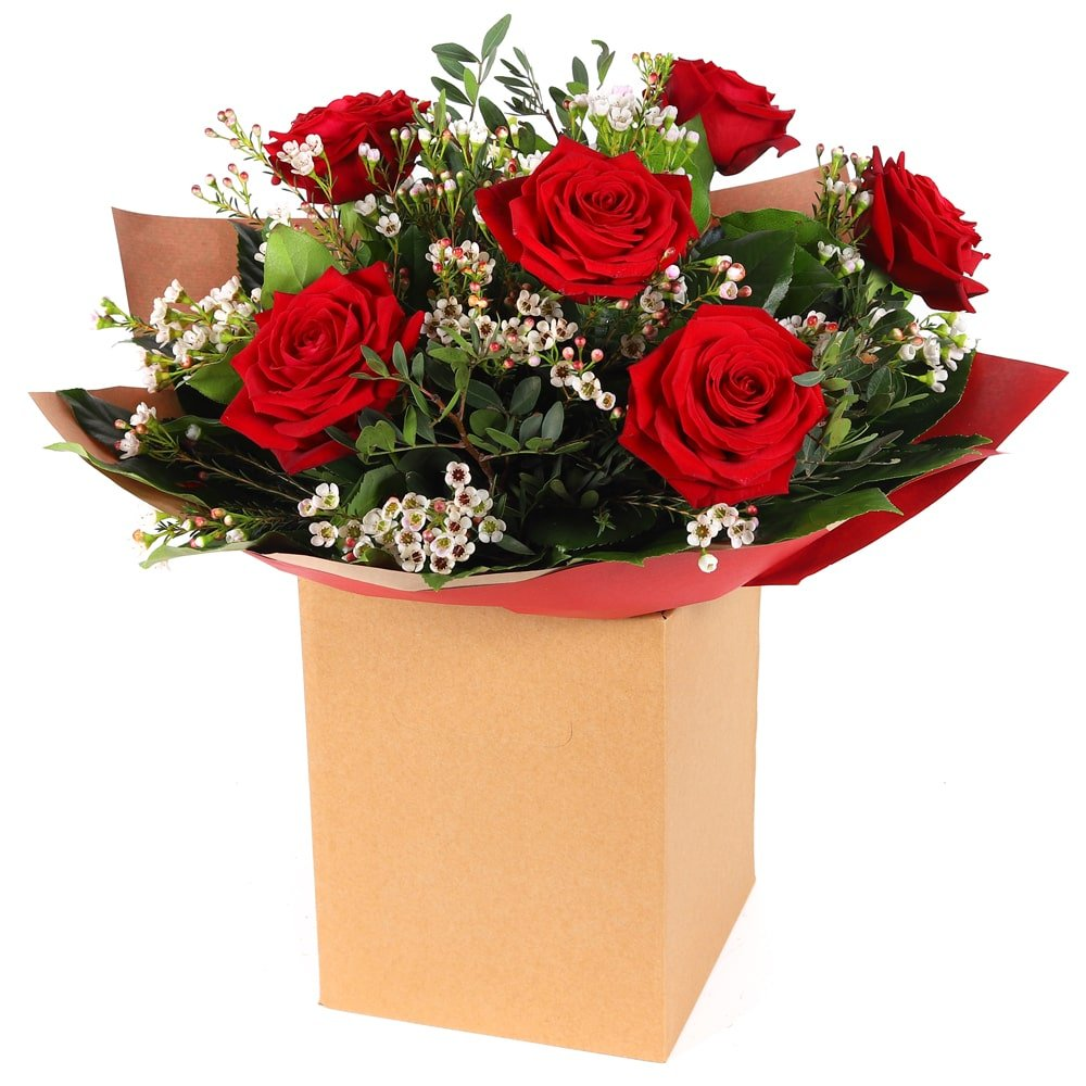 Six Red Roses Bouquet
